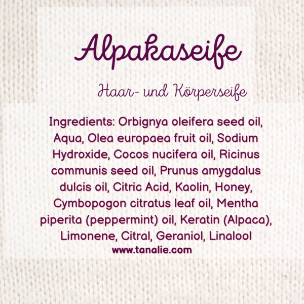 Alpakaseife mit Tonerde – Bild 2